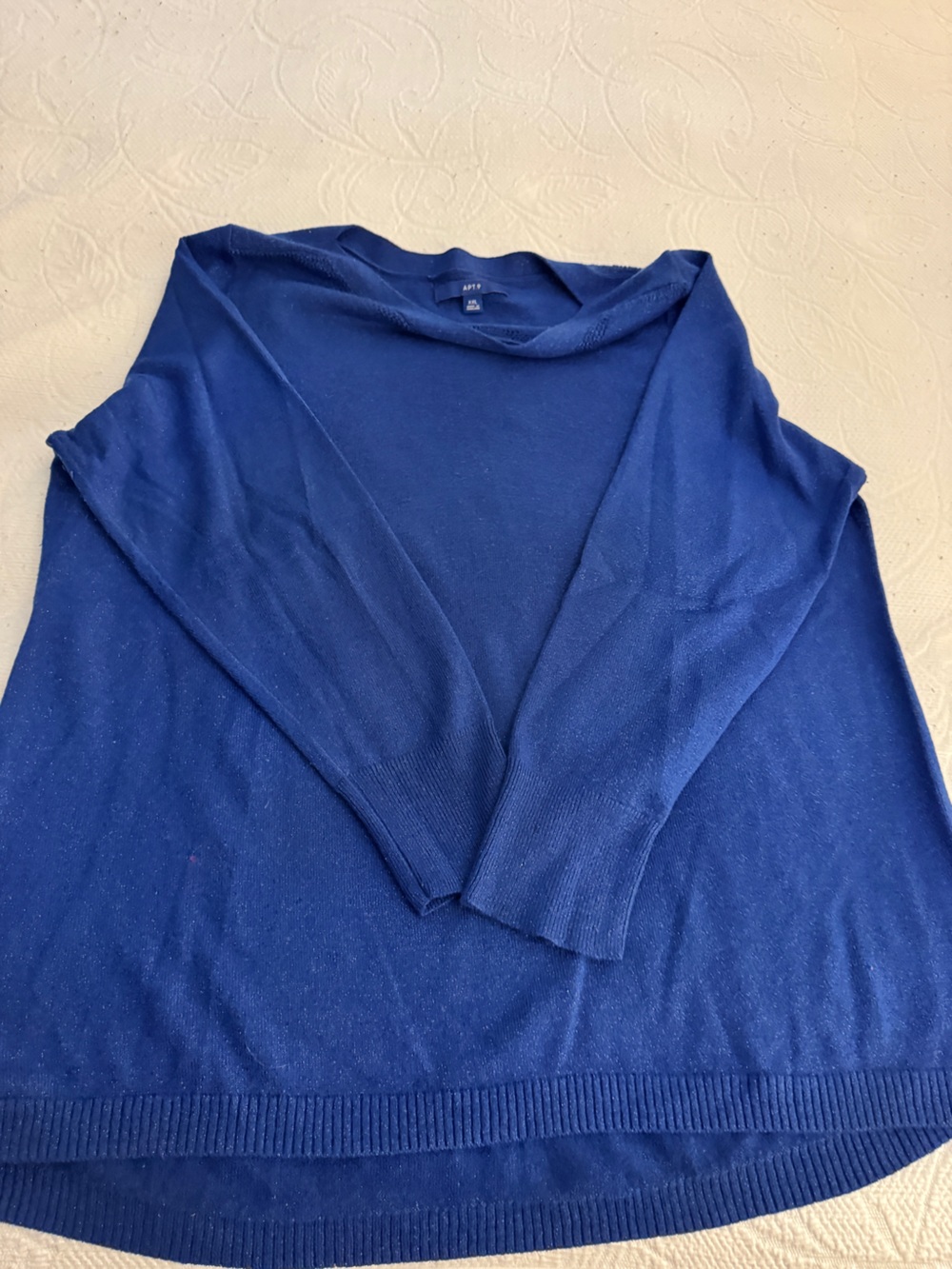 Apt. 9 Royal Blue Long Sleeve Crewneck Sweater